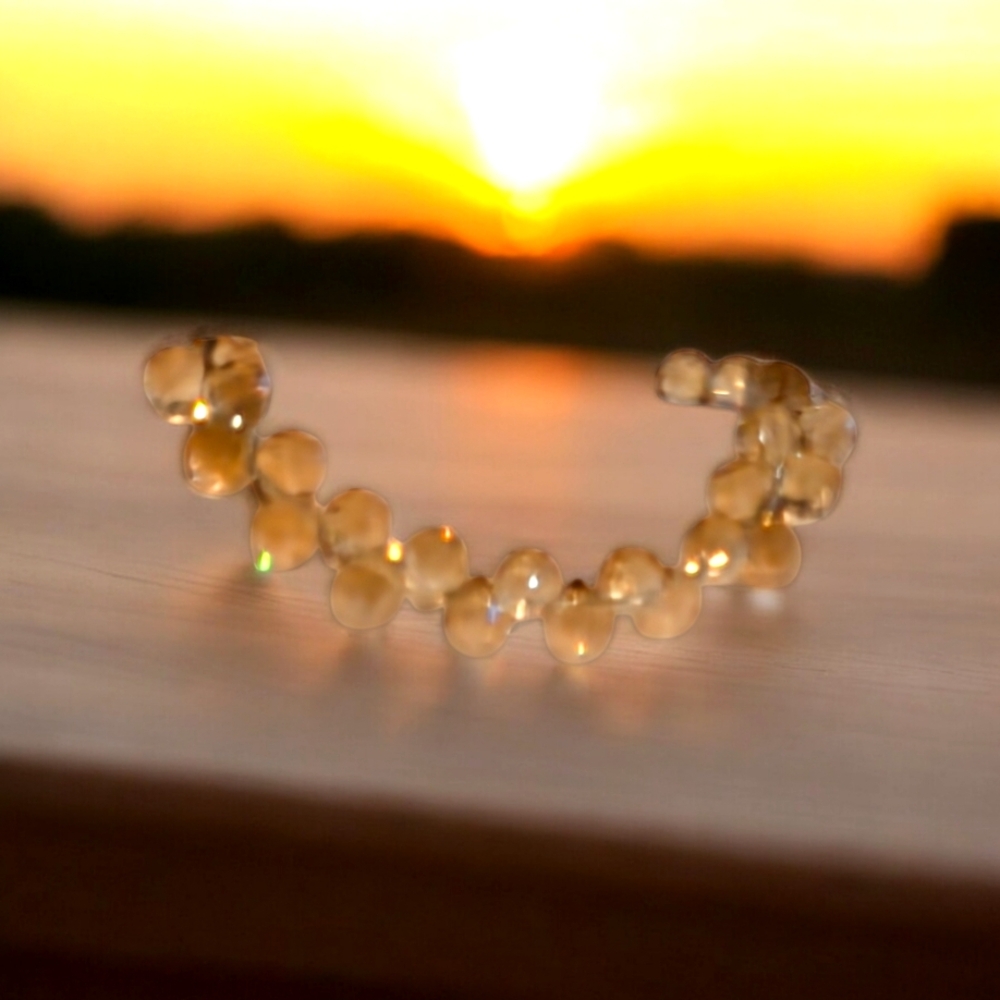 Amber Irridesint Crystal Bracelet